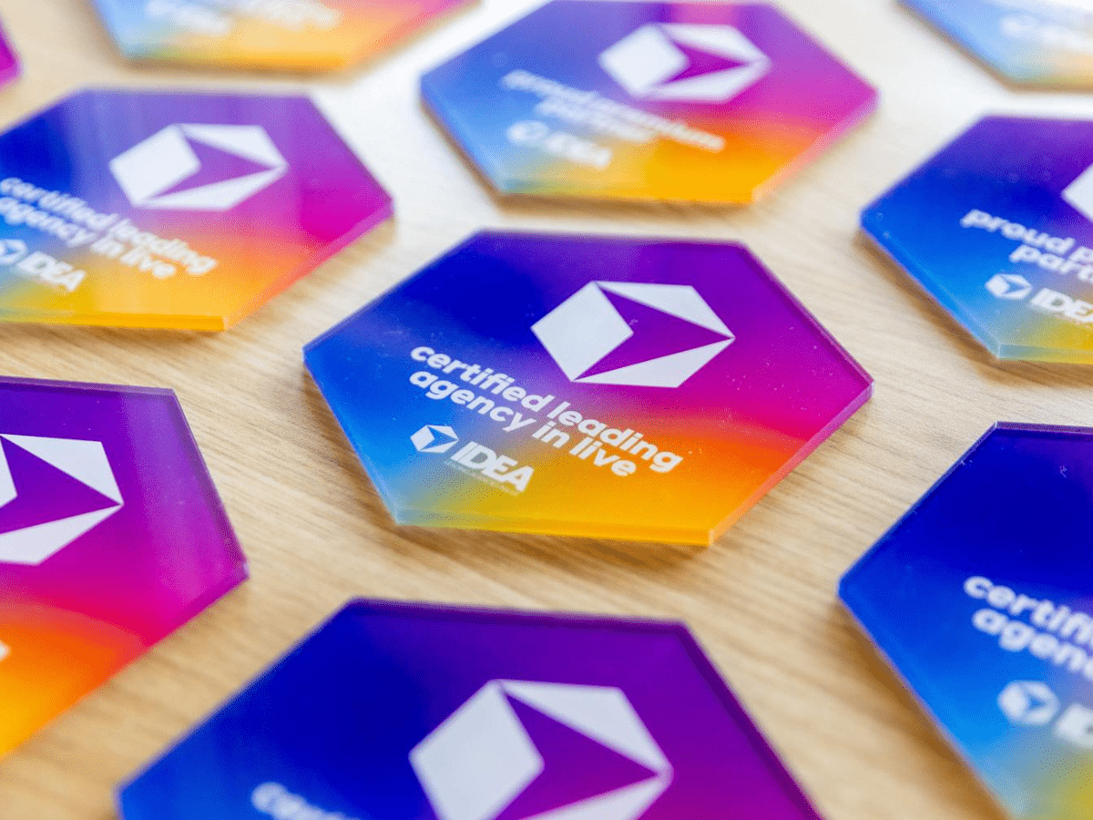 IDEA keurmerk Certified leading agency in live